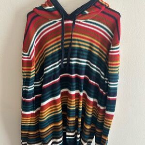 Striped Multicolor Hooded Sweater